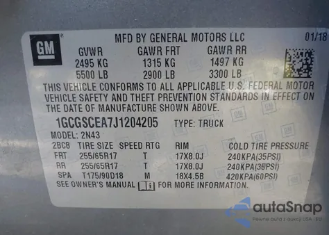 2018 Chevrolet Colorado Lt from USA, damaged, VIN 1GCGSCEA7J1204205
